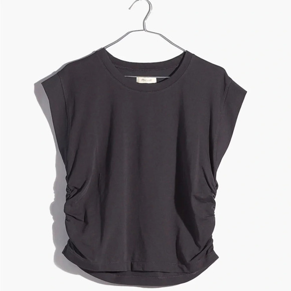 Madewell Side-Cinch Muscle Tee, NWT, Size XS, Black - Picture 1 of 6